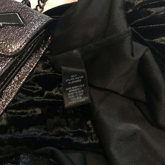 SMALL BLACK VELVET WRAP MINI SKIRT - Picture 10 of 12